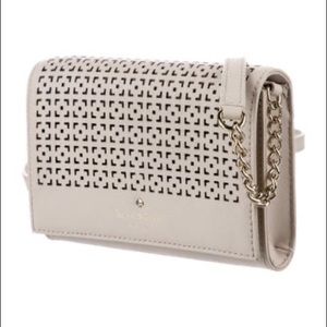 Kate Spade leather laser cut envelope mini bag